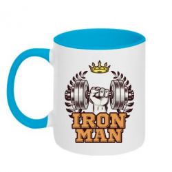 Чашка двокольорова Iron man and sports - PrintSalon