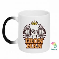 Чашка-хамелеон Iron man and sports - PrintSalon