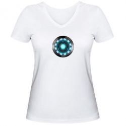 Жіноча футболка з V-подібним вирізом Iron Man Device - PrintSalon