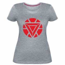 Женская премиум футболка Iron Man Heart - PrintSalon