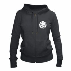 Женское худи на молнии Iron Man Heart - PrintSalon