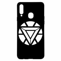 Чехол для Samsung A20s Iron Man Heart - PrintSalon