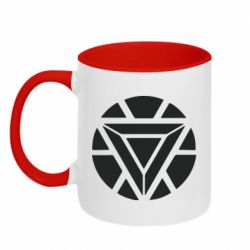 Чашка двухцветная 320ml Iron Man Heart - PrintSalon