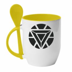 Чашка с ложкой Iron Man Heart - PrintSalon