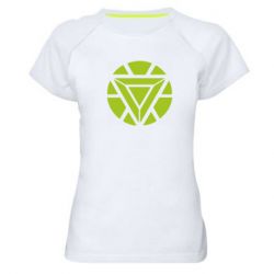 Женская футболка для спорта Iron Man Heart - PrintSalon