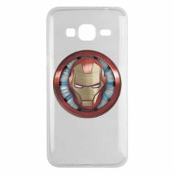 Чехол для Samsung J3 2016 Iron man helmet wood texture - PrintSalon