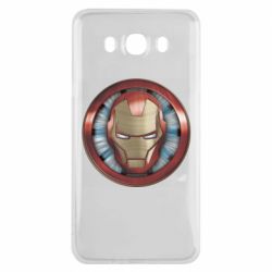 Чехол для Samsung J7 2016 Iron man helmet wood texture - PrintSalon