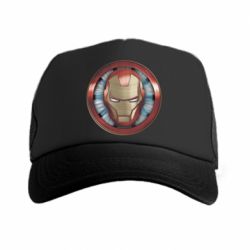Кепка-тракер Iron man helmet wood texture - PrintSalon