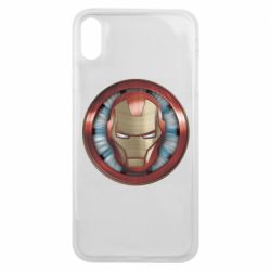 Чехол для iPhone Xs Max Iron man helmet wood texture - PrintSalon