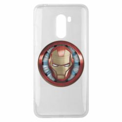 Чехол для Xiaomi Pocophone F1 Iron man helmet wood texture - PrintSalon