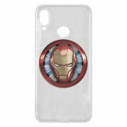 Чехол для Huawei P Smart Plus 2018 Iron man helmet wood texture - PrintSalon