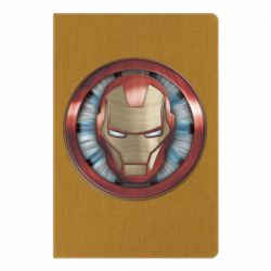 Блокнот с принто Iron man helmet wood texture - PrintSalon