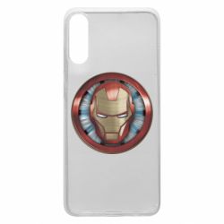 Чехол для Samsung A70 Iron man helmet wood texture - PrintSalon
