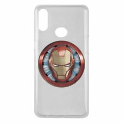 Чехол для Samsung A10s Iron man helmet wood texture