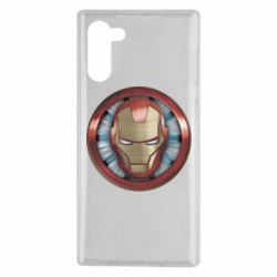 Чехол для Samsung Note 10 Iron man helmet wood texture - PrintSalon