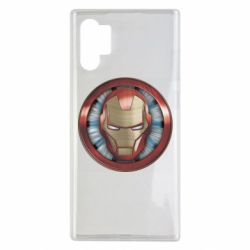 Чехол для Samsung Note 10 Plus Iron man helmet wood texture - PrintSalon
