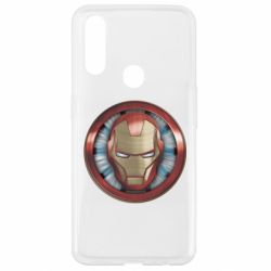 Чехол для Oppo A31 Iron man helmet wood texture - PrintSalon
