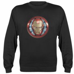 Cвитшот Iron man helmet wood texture - PrintSalon