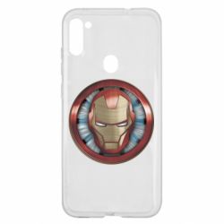 Чехол для Samsung A11/M11 Iron man helmet wood texture - PrintSalon