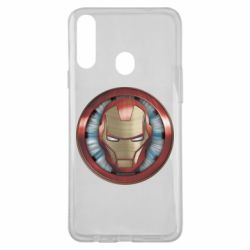 Чехол для Samsung A20s Iron man helmet wood texture - PrintSalon