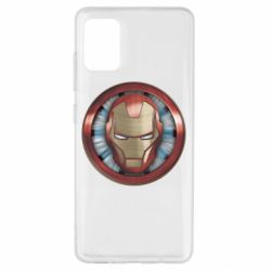 Чехол для Samsung A51 Iron man helmet wood texture - PrintSalon