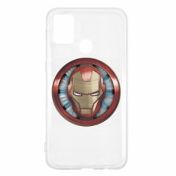 Чехол для Samsung M31 Iron man helmet wood texture - PrintSalon
