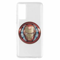Чехол для Huawei P Smart 2021 Iron man helmet wood texture - PrintSalon