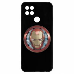 Чехол для Oppo A15s/A15 Iron man helmet wood texture - PrintSalon