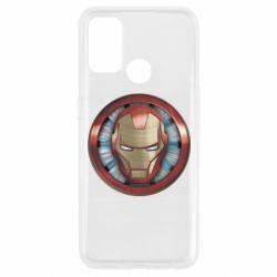 Чехол для Oppo A53/A32/A33 Iron man helmet wood texture