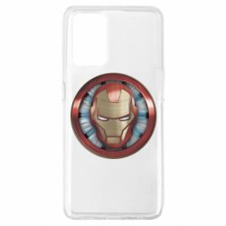 Чехол для Oppo A74 4G Iron man helmet wood texture - PrintSalon