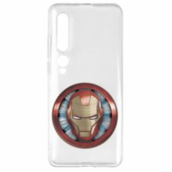 Чехол для Xiaomi Mi10/10 Pro Iron man helmet wood texture - PrintSalon