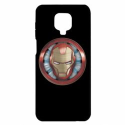 Чехол для Xiaomi Redmi Note 9S/9Pro/9Pro Max Iron man helmet wood texture - PrintSalon