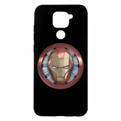 Чехол для Xiaomi Redmi Note 9/Redmi 10X Iron man helmet wood texture - PrintSalon