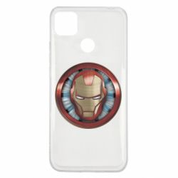 Чехол для Xiaomi Redmi 9c Iron man helmet wood texture - PrintSalon