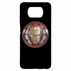 Чехол для Xiaomi Poco X3 Iron man helmet wood texture - PrintSalon