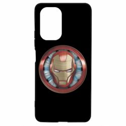 Чехол для Xiaomi Poco F3/K40 Iron man helmet wood texture - PrintSalon