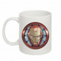 Чашка 320ml Iron man helmet wood texture