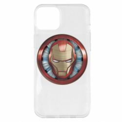 Чехол для iPhone 14 Plus Iron man helmet wood texture - PrintSalon