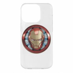 Чехол для iPhone 14 Pro Iron man helmet wood texture - PrintSalon