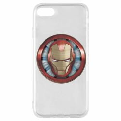Чехол для iPhone 7 Iron man helmet wood texture - PrintSalon