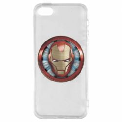 Чехол для iPhone5/5S/SE Iron man helmet wood texture - PrintSalon