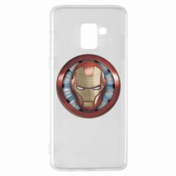 Чехол для Samsung A8+ 2018 Iron man helmet wood texture - PrintSalon