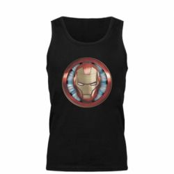 Мужская майка Iron man helmet wood texture - PrintSalon