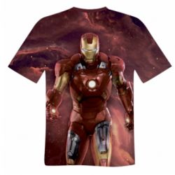 Чоловіча футболка 3D Iron Man in space - PrintSalon