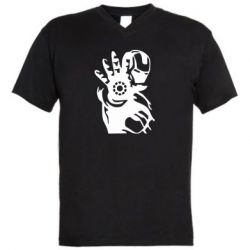 Чоловіча футболка з V-подібним вирізом Iron man ready for battle - PrintSalon