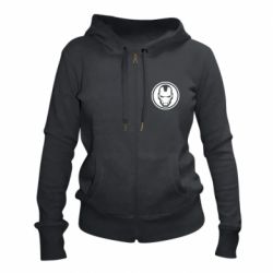 Женское худи на молнии Iron man symbol - PrintSalon