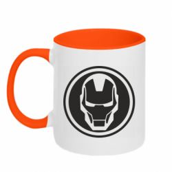 Чашка двухцветная 320ml Iron man symbol - PrintSalon