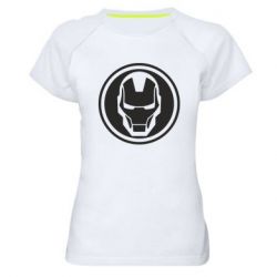 Женская футболка для спорта Iron man symbol - PrintSalon