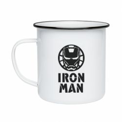 Кружка эмалированная Iron man text - PrintSalon