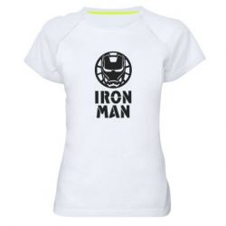 Женская футболка для спорта Iron man text - PrintSalon